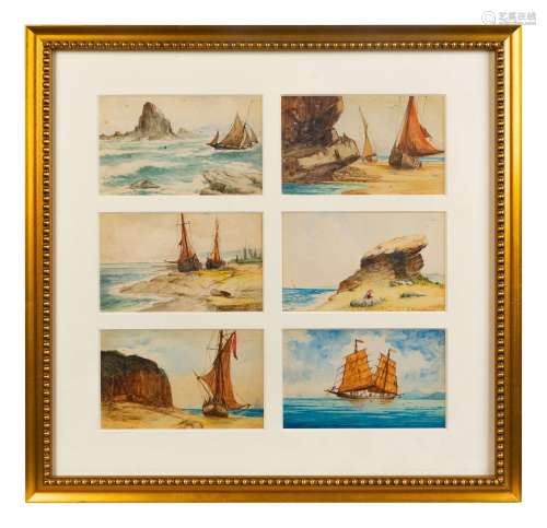A Collection of Miniature American Nautical Watercolors