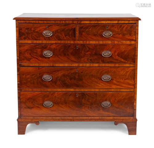A George III Style Mahogany Chest of Drawers Height 41