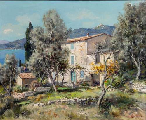 Lucien POTRONAT (1889-1974). Demeure en Provence. Huile sur ...