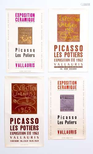 Pablo PICASSO (1881-1973), d'après. Réunion de quatre affich...