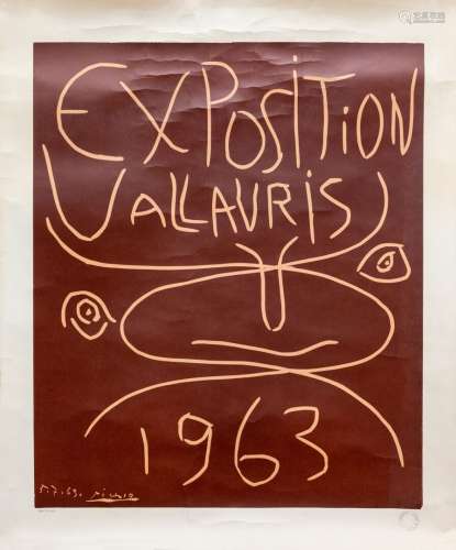 Pablo PICASSO (1881-1973), d'après. Exposition Vallauris, 19...