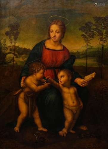 RAPHAËL (Raffaello Sanzio dit, 1483-1520), d'après. La Vierg...