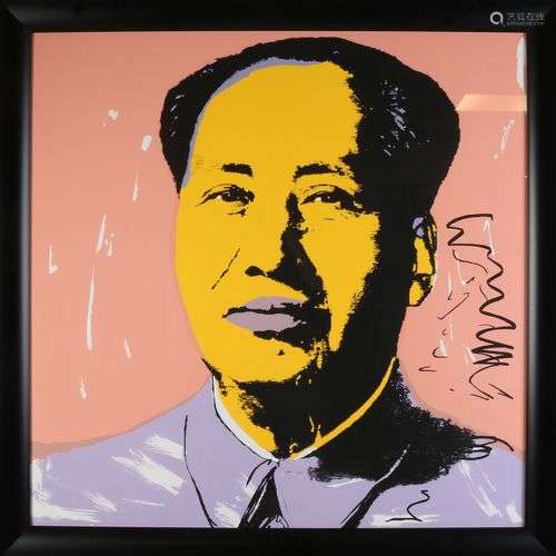 Andy Warhol. Portrait Mao. Lithographie sur papier. Dimensio...