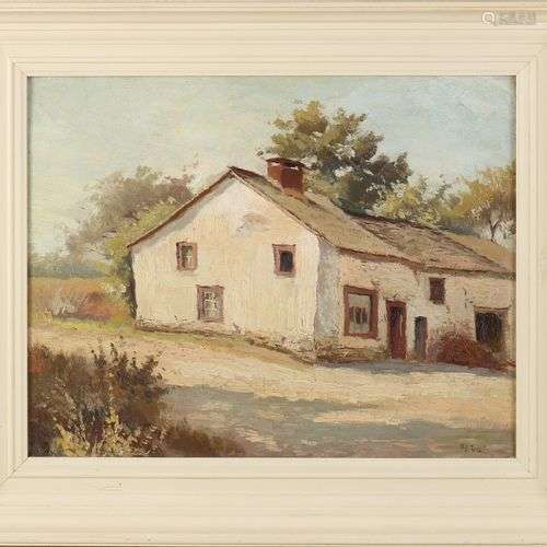 A.J. Black. 1903 - 1981. Travaux de jeunesse. Ferme. Huile s...