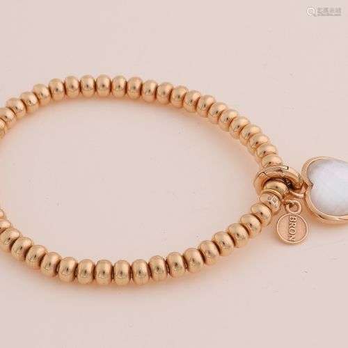Bracelet en or rose, 750/000 avec pendentif clip en forme de...