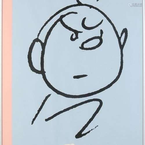 Hergé. 1907 - 1983. Poster/lithographie Tintin. Sur papier. ...