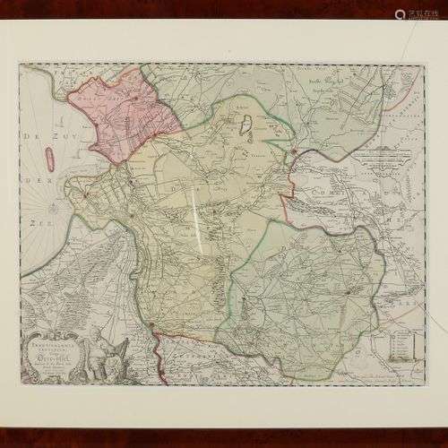 Carte néerlandaise ancienne. Over-ijssel. 17ème siècle. Par ...