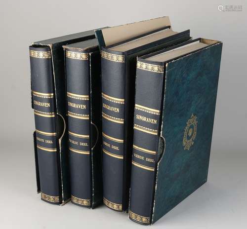 Rare ensemble de livres anciens en quatre parties sur Singra...