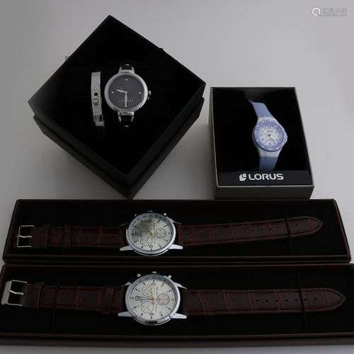 Lot de 4 montres, Lorus, Esprit, 2x chronographe Shshd et un...