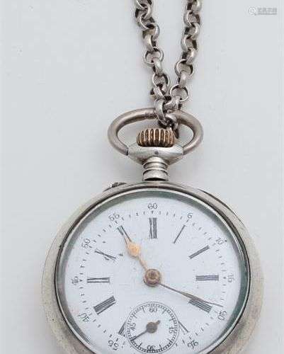 Montre pendentif pour dame en argent, 800/000, suisse, sur u...