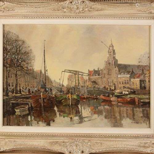 HCA Paradise. 1883 - 1966. Vue du port de Rotterdam avec des...