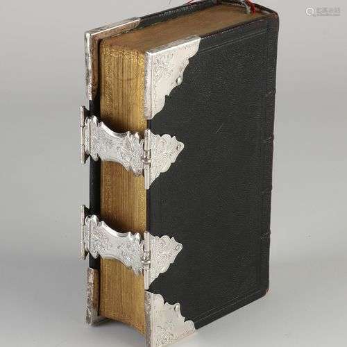 Bible avec couverture en cuir noir, Nouveau Testament, 1890,...