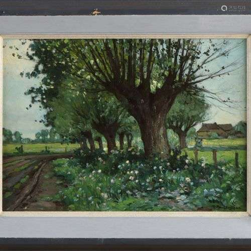 Paul Bodifee. 1866 - 1930. École de Deventer. Paysage avec s...