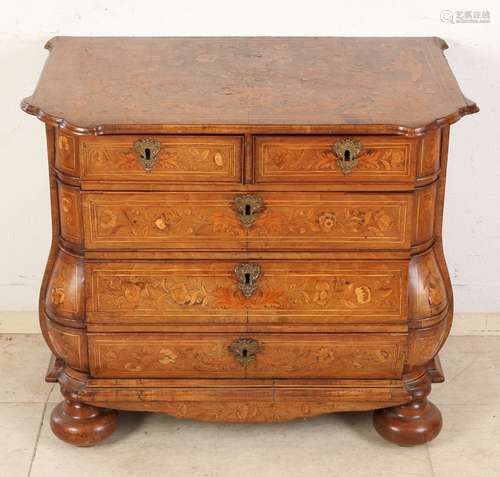 Rare commode Louis Quinze baroque hollandaise du XVIIIe sièc...