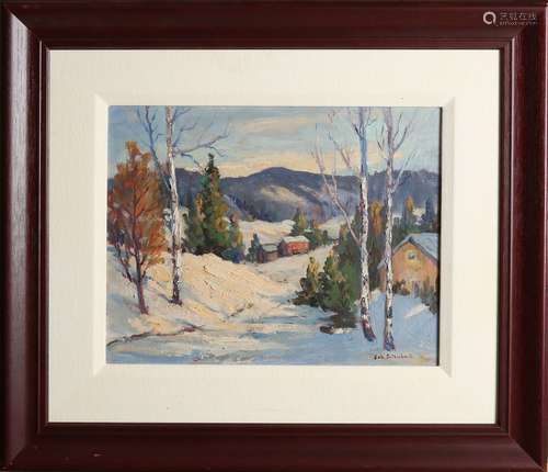 Eola Sutherland, Canada. 1874 - 1967. Vue d'hiver dans les m...