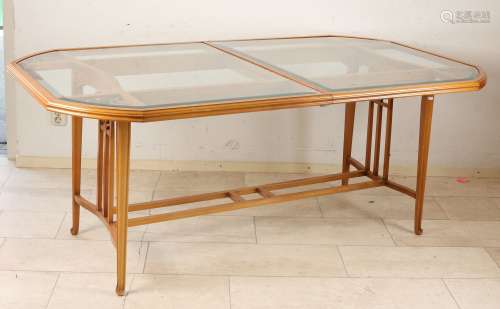 Grande table moderne de style Jugendstil avec plateau en ver...