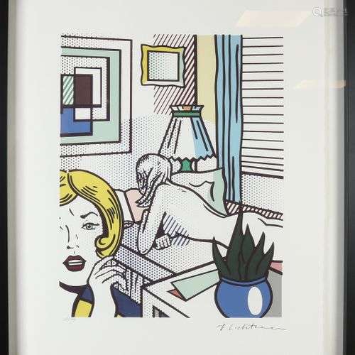 Roy Lichtenstein. Emphase possible, avec filigrane. N° 118/1...