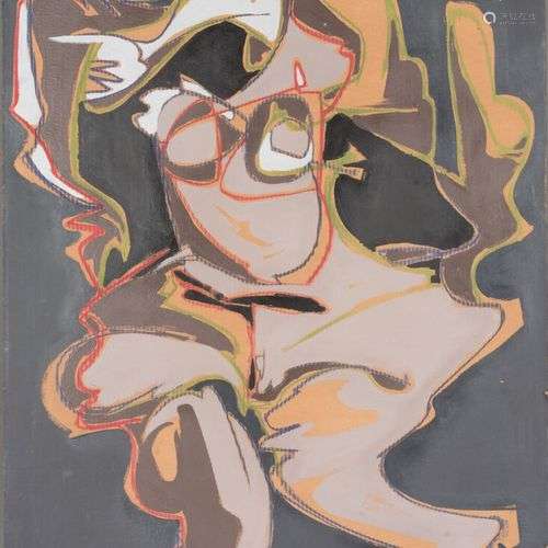 Philippe ARTIAS (1912-2002). Sans titre, Acrylique et pastel...