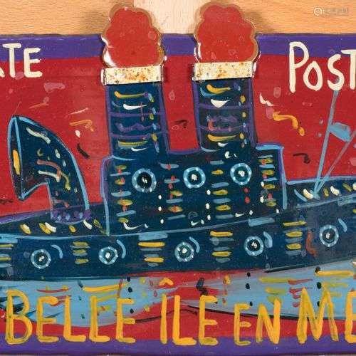 Guy POIRAT (né en 1952). Belle-Île en mer. Assemblage de mét...