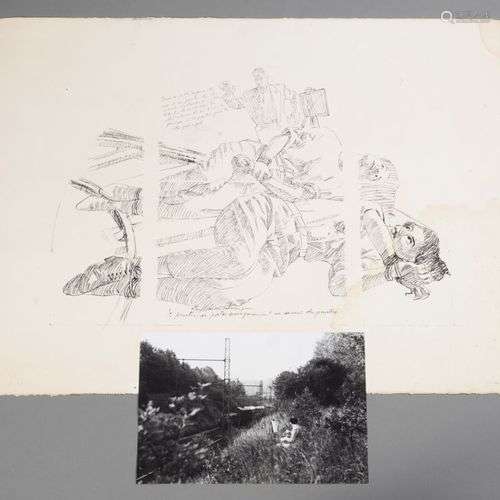 Jean le GAC (né en 1936). La saga du peintre. Lithographie s...