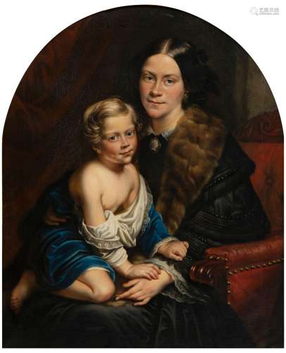 Portrait de Flavie Gautier et son fils Leon Van Overstraeten...