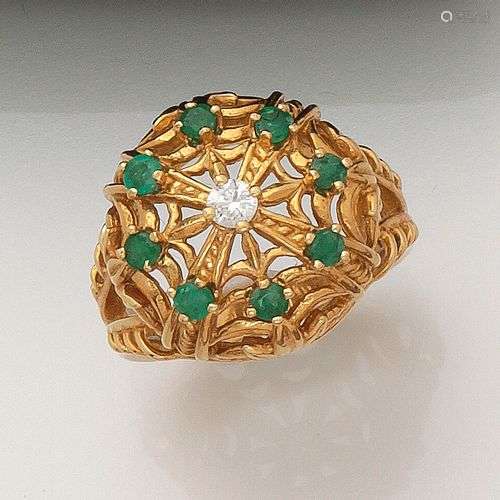 Igor Carl Fabergé Bague en or jaune 18K 750 millièmes présen...