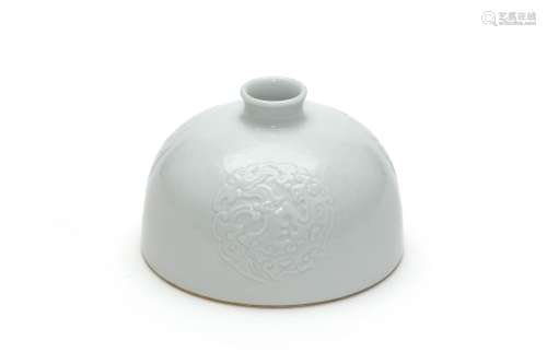 A White Glazed Phoenix Zun Pot with Kangxi Mark