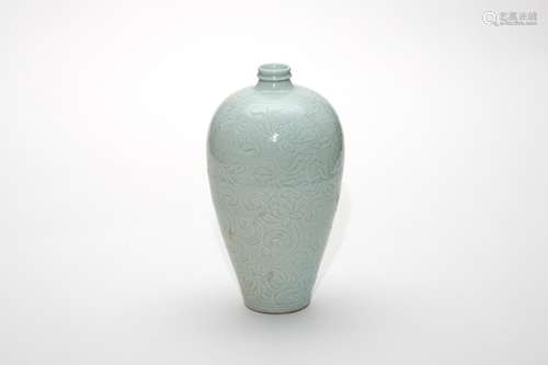 A Hutian Ware Caved Floral Meipin Vase