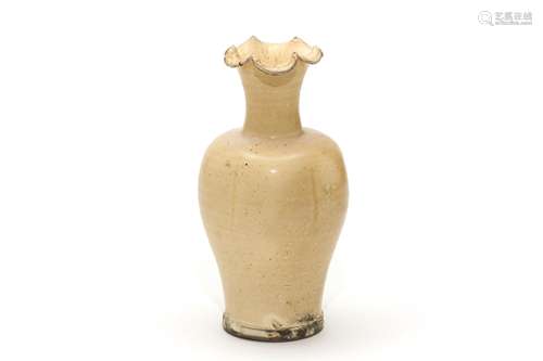 A White Glazed Lobed Opening Vase Song Dynasty