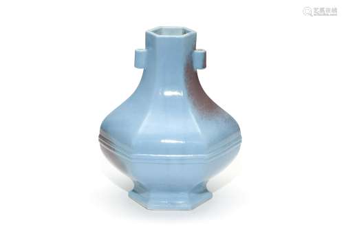 A Jun Hexagonal Vase with Yongzheng Mark