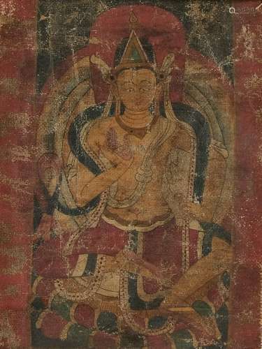 A 13th Century Thangka of Bodhisattva
