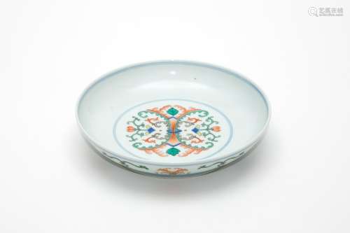 A Douchi Floral Patterned Dish with Yongzheng Mark
