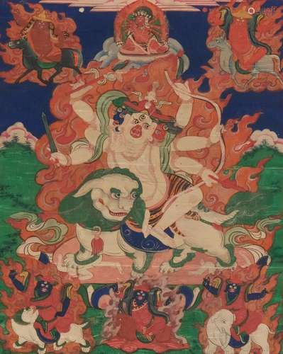 An 18th Century Thangka of Pehar Gyalpo