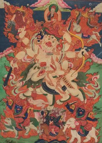 An 18th Century Thangka of Pehar Gyalpo