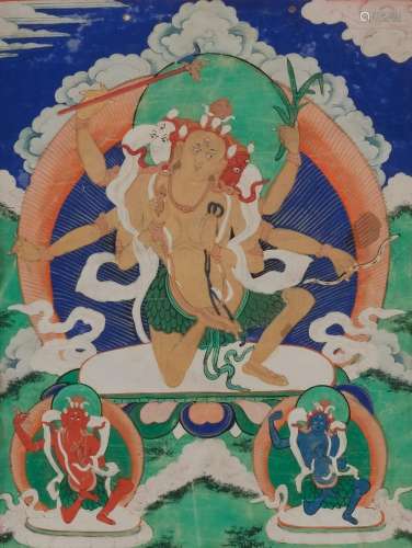 A 19th Century Thangka of Mo Lha