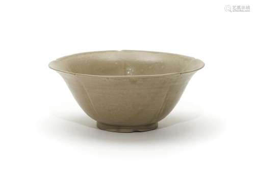 A Yue Ware Lobed Bowl Five Dynasties