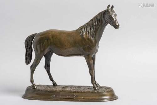 216. Grégoire CARNARI (1840-1890).Cheval Suzon.Bronze, signé...