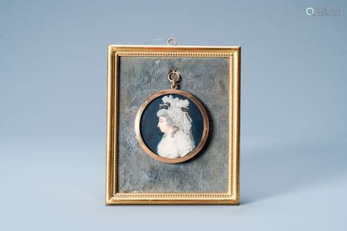 Pierre Louis Bouvier (1765-1836): portrait miniature sur ivo...