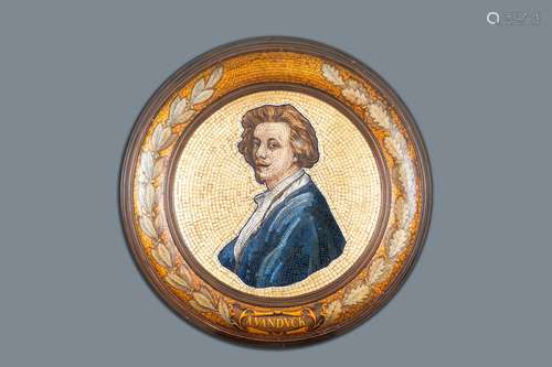 L'auto-portrait de van Dyck en mosaïque de verre, attribué à...