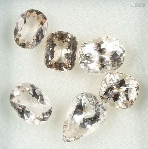 6 loose Imperial topazes total approx. 32.64 ct
