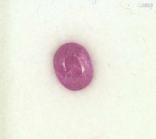Loose bevelled pinksapphire