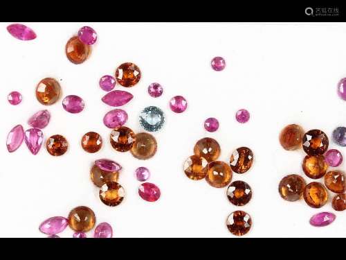 50 loose coloured gemstones