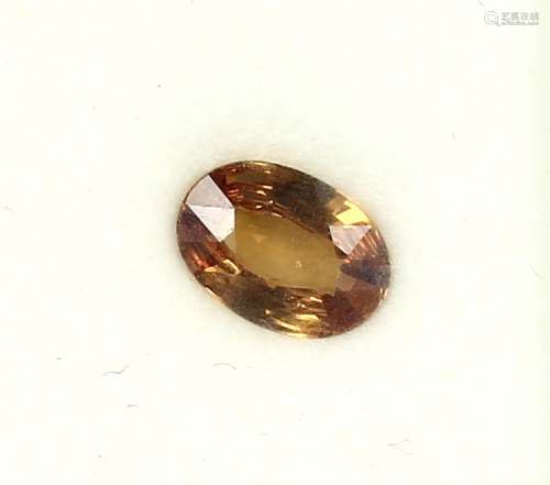 Loose bevelled yellow sapphire 0.76 ct
