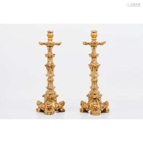 A pair of large D.José candle stands