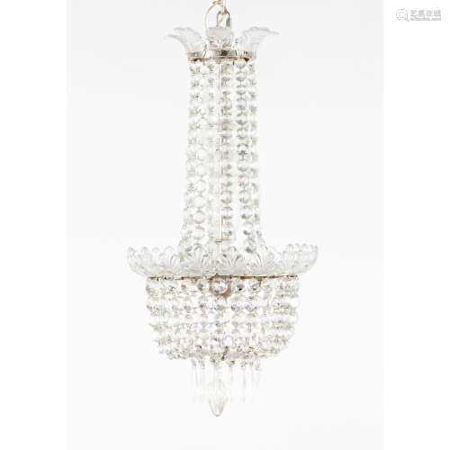 A small three light chandelier