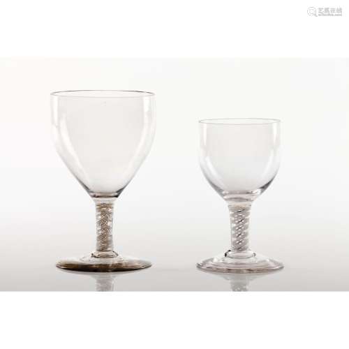 A pair of table drinking glasses