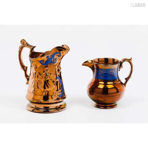 A Victorian jug and creamer