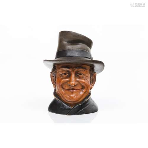 A tobacco jar and cover "Man in a hat"