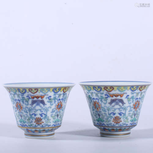 Qing Dynasty Qianlong doucai bell cup