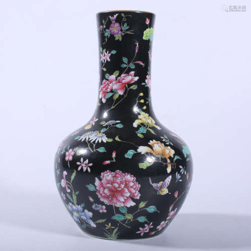 Qing Dynasty Yongzheng pink celestial bottle